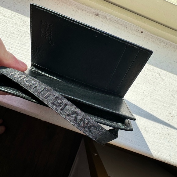 Mont Blanc Wallet and Card Holder 4.4x2.8’ NWOT Black Leather - Picture 13 of 14